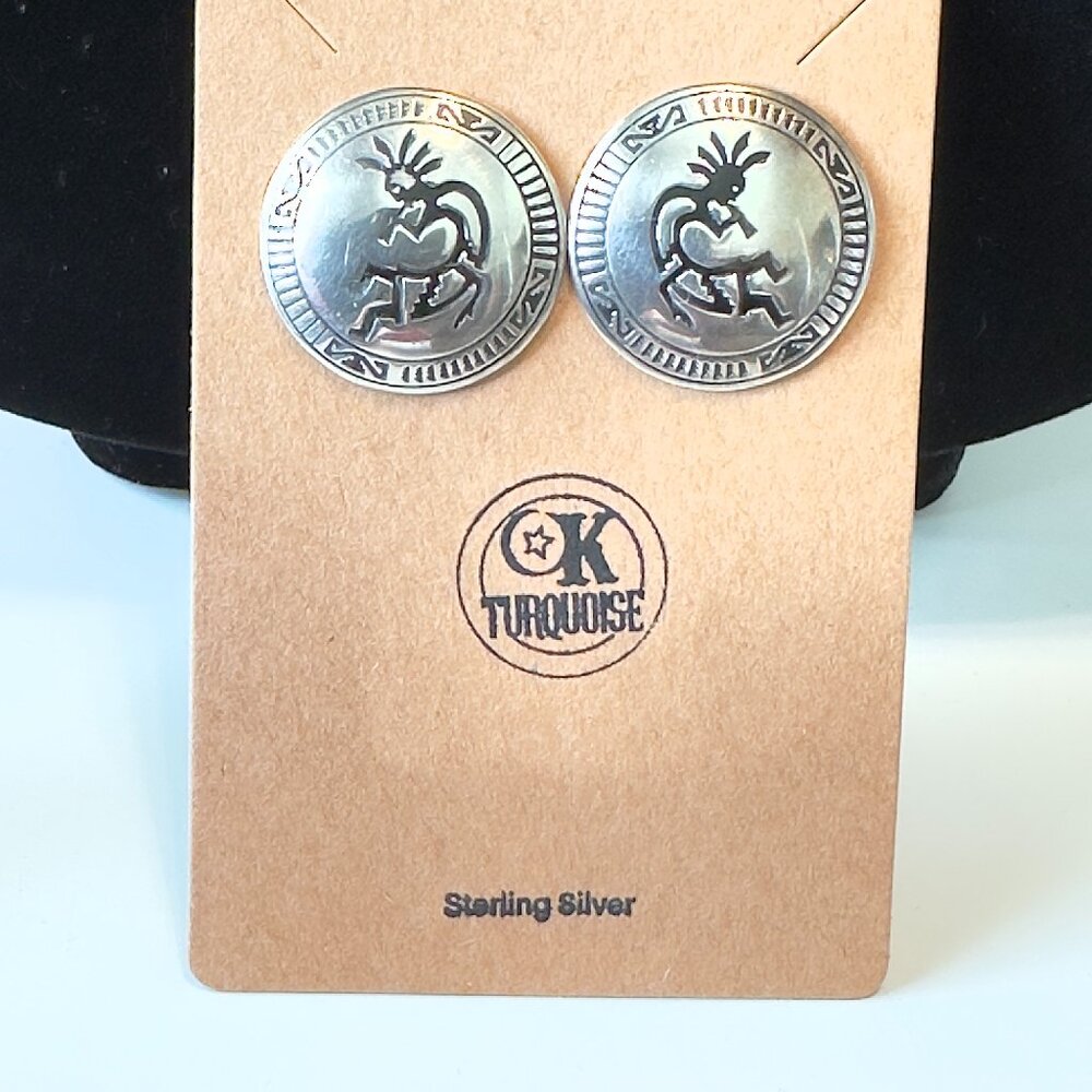 Authentic Sterling Silver Kokopelli post earrings